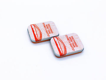 China Pequeña caja con bisagras de la lata del condón del alambre de metal con la impresión y la grabación en relieve proveedor