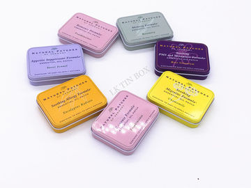 China Pequeña caja rectangular impresa de la lata para las tarjetas y almacenamiento del caramelo de menta con la bisagra de la ventana proveedor