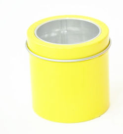 China Caja redonda de la lata del pequeño metal que empaqueta para el almacenamiento de la especia del té del café con la tapa del plástico de Airtighted proveedor