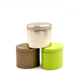China Joyas de envases herméticos Oval vacíos decorativo estaño Contenedores de té Latas de estaño regalos proveedor