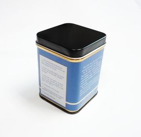 China pequeño bote hermético cuadrado de la lata del té negro 58x58x78Hmm con la tapa interna proveedor