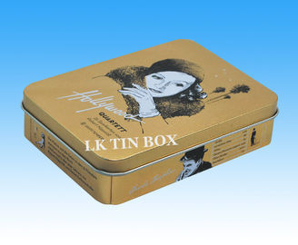 China Caja rectangular con bisagras grande de la lata de las galletas del chocolate de la galleta de la torta de la caja de la lata proveedor