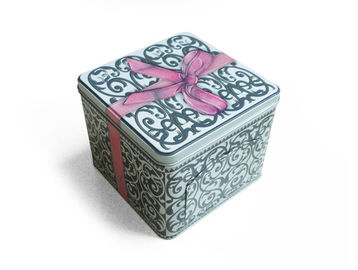 China Caja promocional de la lata del cuadrado del metal del regalo para el almacenamiento de la torta de la galleta y de la galleta proveedor