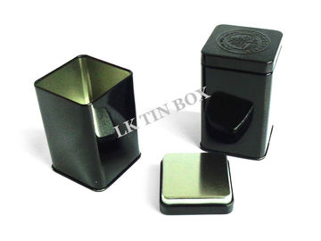 China Caja cuadrada vacía de la lata de Airtighted para el té negro, envases cuadrados de la lata proveedor