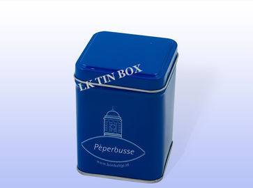 China Caja de encargo de la lata del cuadrado del logotipo de Preminum para el empaquetado del té/de la especia del café proveedor