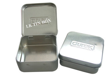 China El pequeño metal cuadrado grabado en relieve estaña la impresión de Boxe para el sexo seguro del condón de Durex proveedor