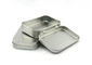 Pequeña caja llana de la lata del rectángulo del metal con la bisagra para el almacenamiento de tarjetas de juego del regalo proveedor