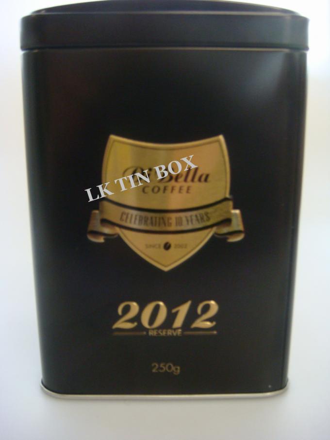 caja de la lata del té de 250g Di Bella Square con el enchufe del metal