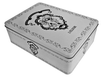 China Caja rectangular de la lata de la galleta de los anillos de espuma franceses de la magdalena proveedor
