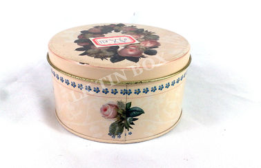 China Almacenamiento de empaquetado de la galleta del regalo de la Navidad de la caja redonda grande de encargo de la lata proveedor