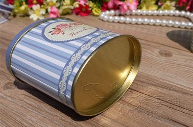 China impresión de encargo del logotipo de la caja oval de la lata del regalo del grueso de 0.23m m para el empaquetado del caramelo/del café proveedor