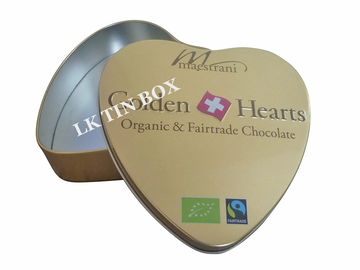 Lata del caramelo/caja en forma de corazón de la lata del chocolate de la boda impresión de CMYK + de PMS proveedor
