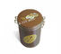 La galleta de la tapa del alambre de metal estaña la caja redonda negra mate vacía de la lata para el té/el café proveedor