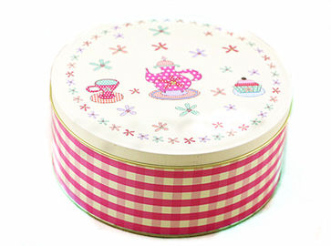La lata de encargo de empaquetado de las latas de D181x74mm encajona las latas al por mayor de la galleta del metal de las latas del té proveedor