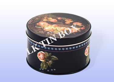 Caja vacía para el día de fiesta de la Navidad, latas redondas de la lata de la galleta de la galleta del almacenamiento proveedor